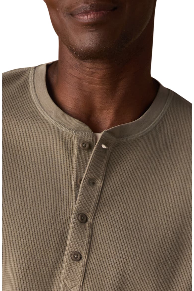 Vintage Thermal Mountain Henley, Alternate, color, MOSS
