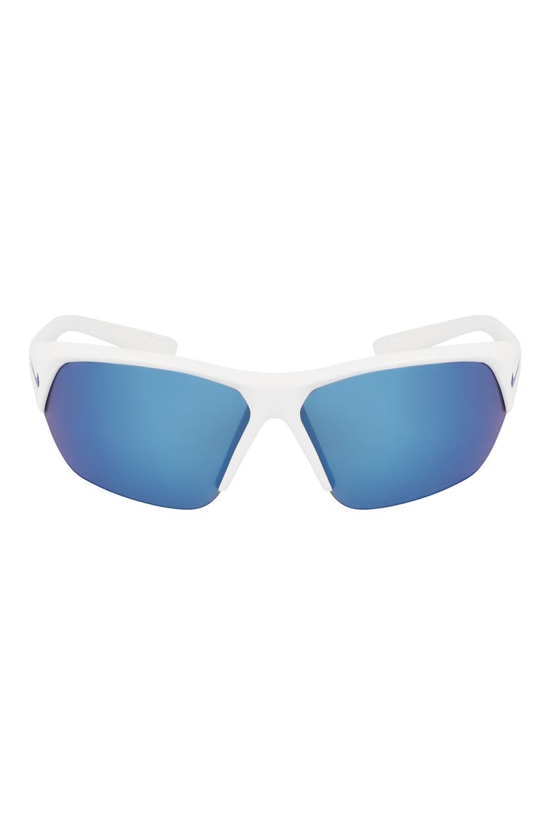 Skylon Ace Square Sunglasses, Main, color, WHITE/GREY W/BLUE MIRROR