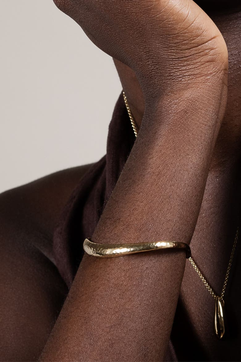 Curved Nomad Cuff Bangle, Alternate, color, Yellow Gold Vermeil