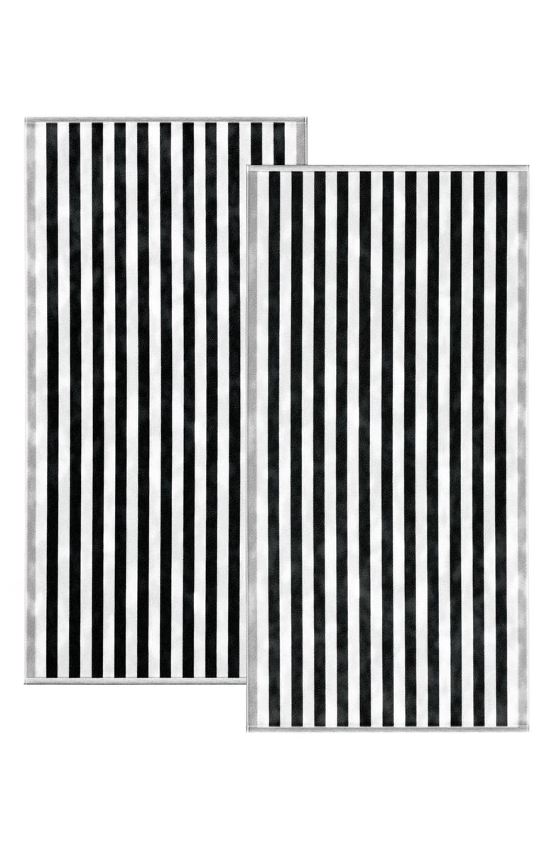 Woven & Weft 2-Pack Stripe Oversize Beach Towels, Main, color, 