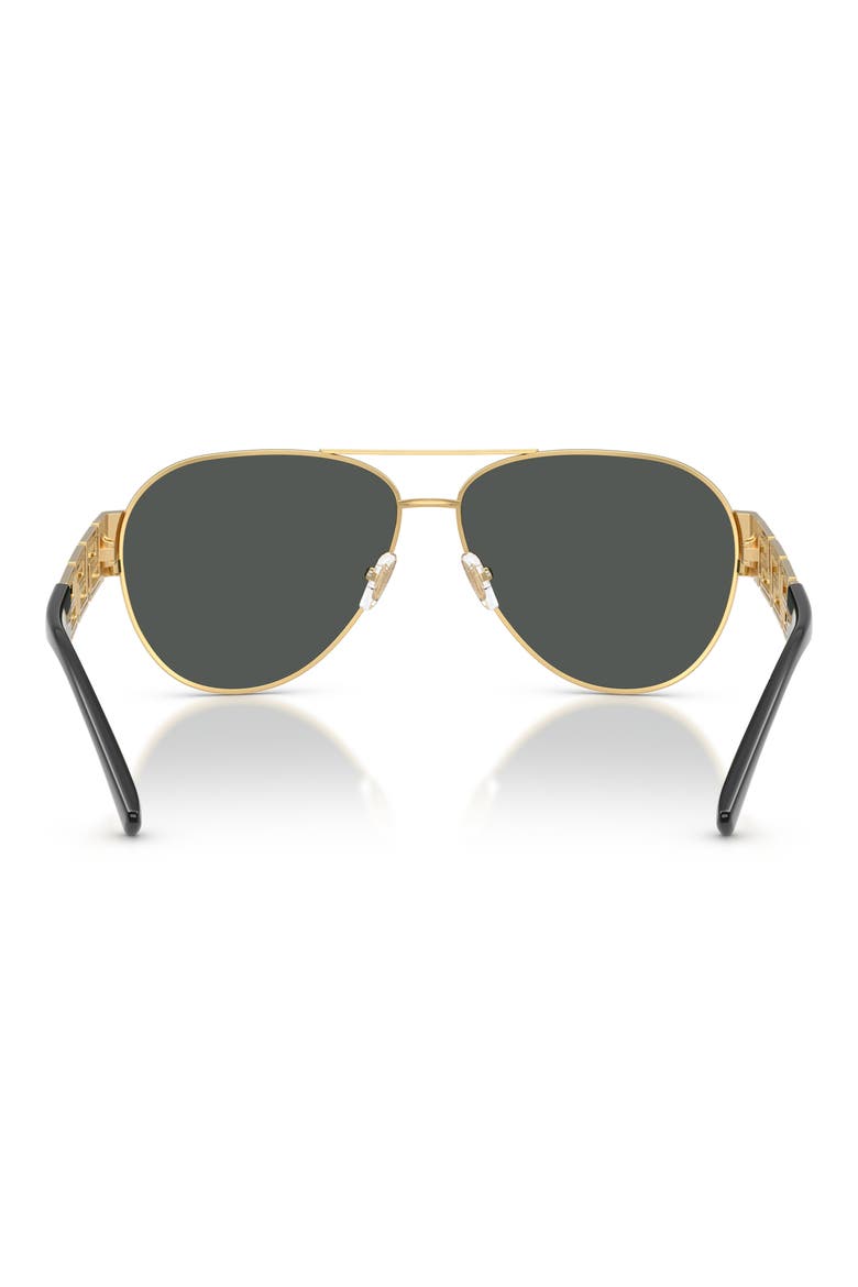 61mm Pilot Sunglasses, Alternate, color, GOLD / DARK GREY