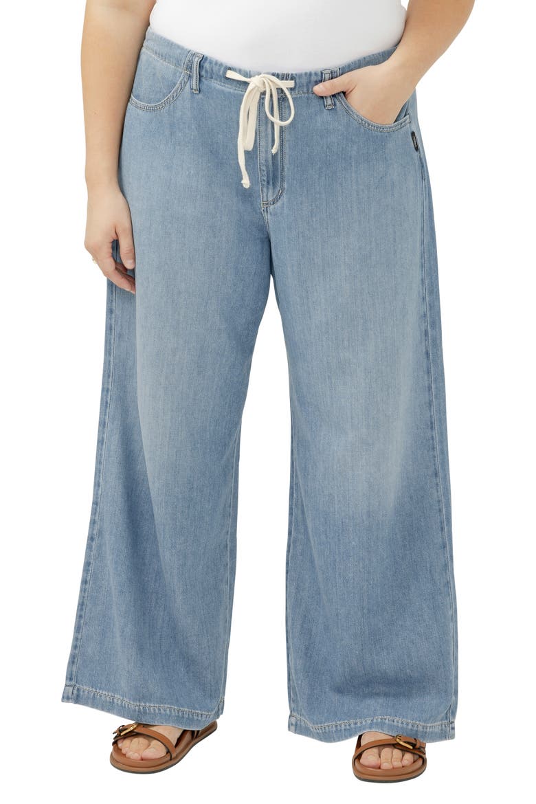 Beach Wide Leg Drawstring Jeans, Main, color, VENTURA