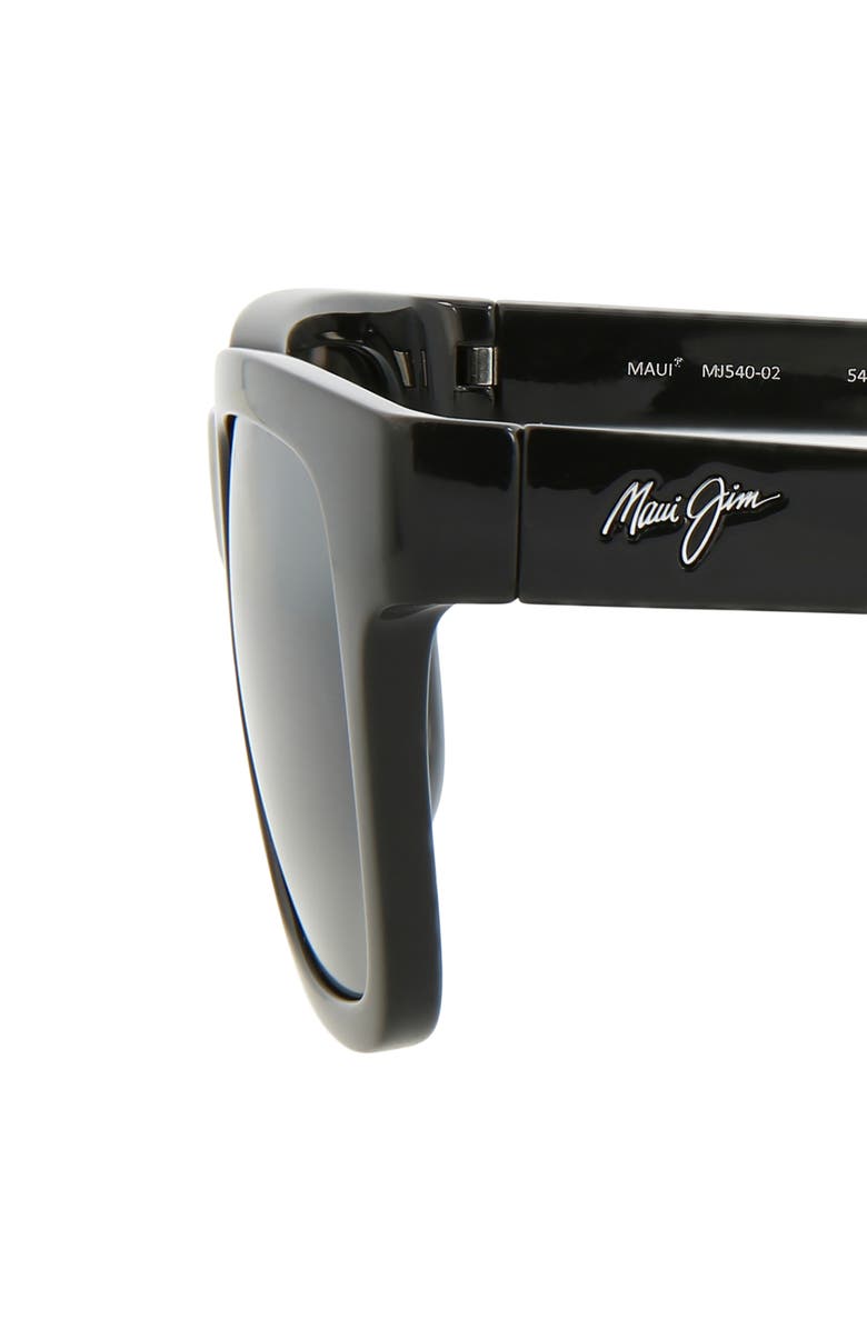 Maui Jim 54mm Rectangular Sunglasses, Alternate, color, Black Black Grey