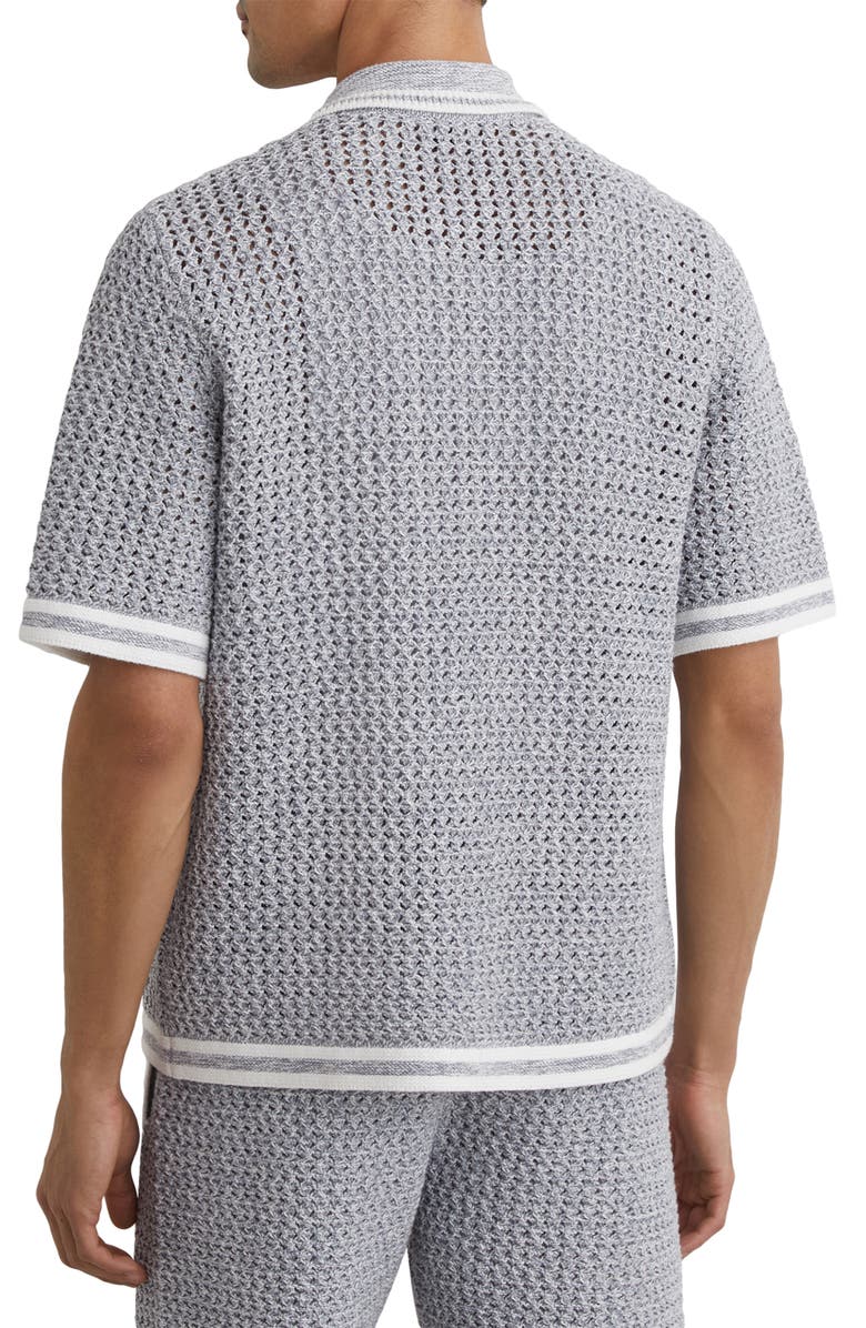 Reiss Meadows Button Front Shirt, Alternate, color, Soft Blue