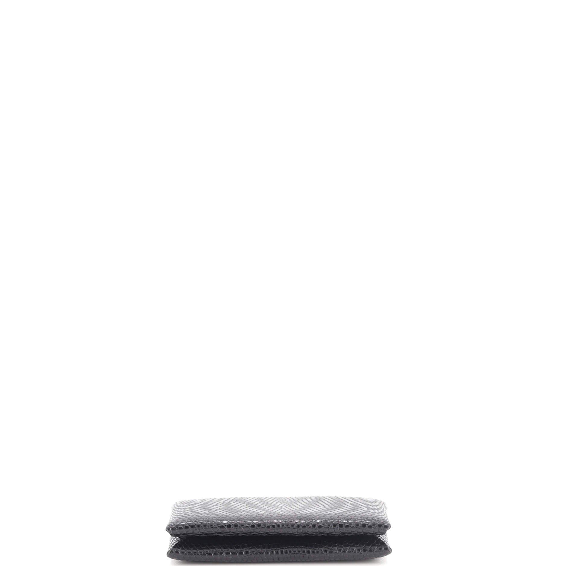 Calvi Card Holder Lizard, Alternate, color, Black