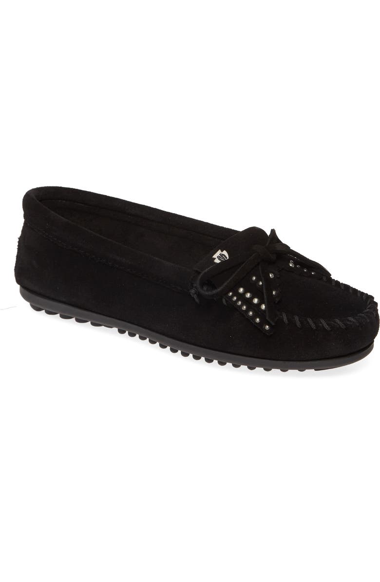 Minnetonka x Lottie Moss Kitty Studded Moccasin, Main, color,