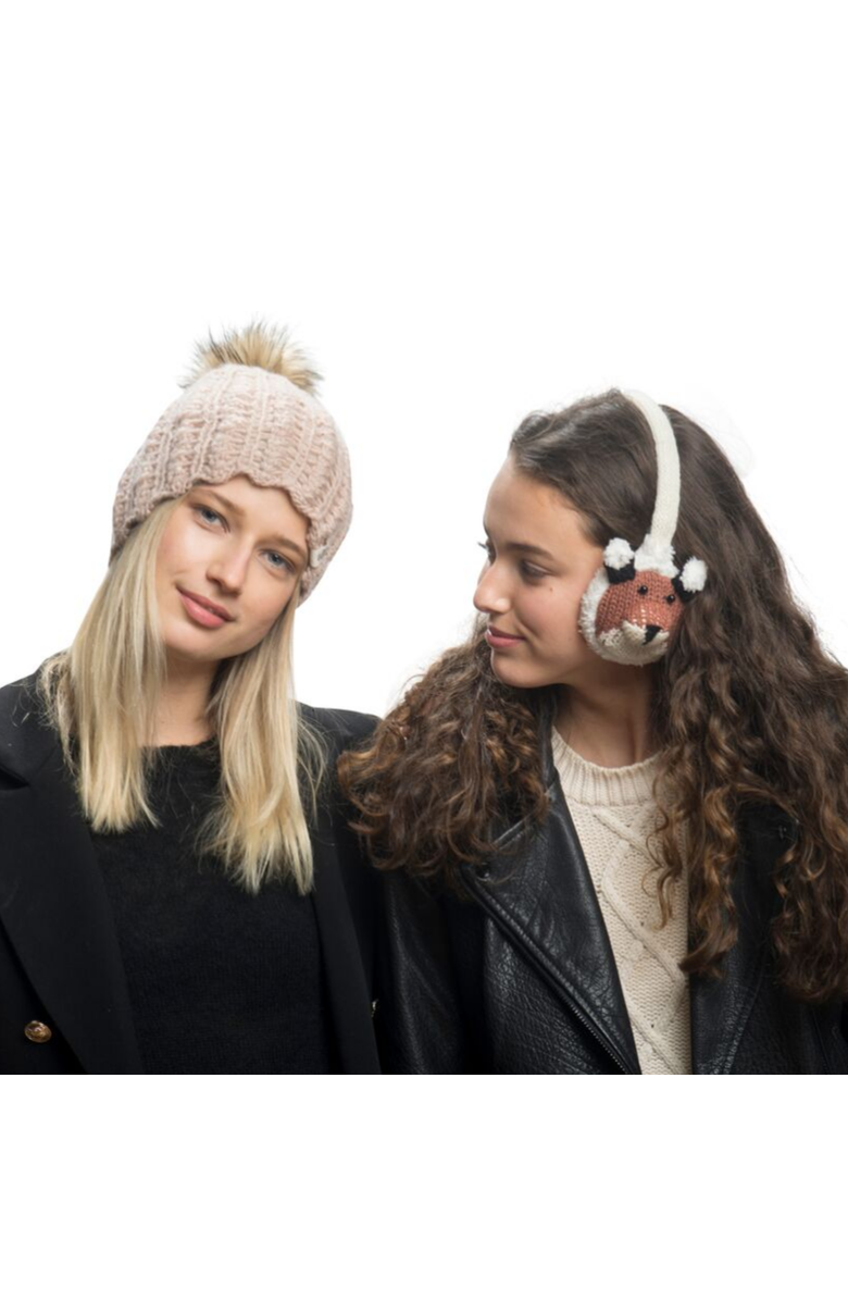 Nirvanna Designs Fox Earmuffs, Alternate, color, White