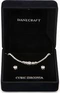 Danecraft Cubic Zirconia Stud Earrings & Frontal Necklace Set