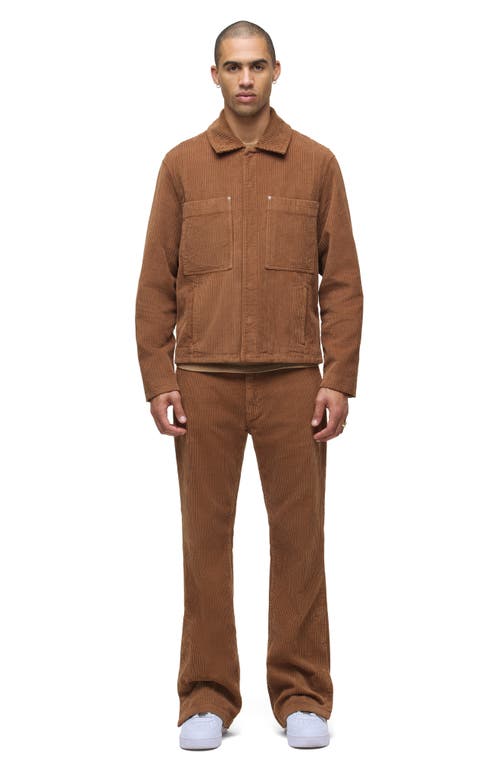 Hudson Jeans Worker Corduroy Shirt Jacket In Brown