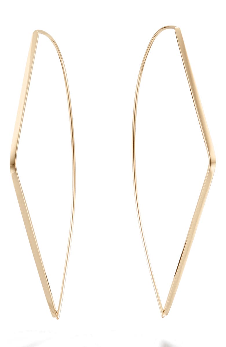 LANA Jewelry Angled Upside Down Hoop Earrings, Main, color,