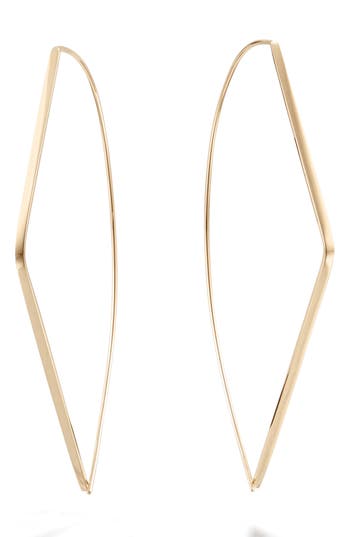 Lana Jewelry Angled Upside Down Hoop Earrings In Gold
