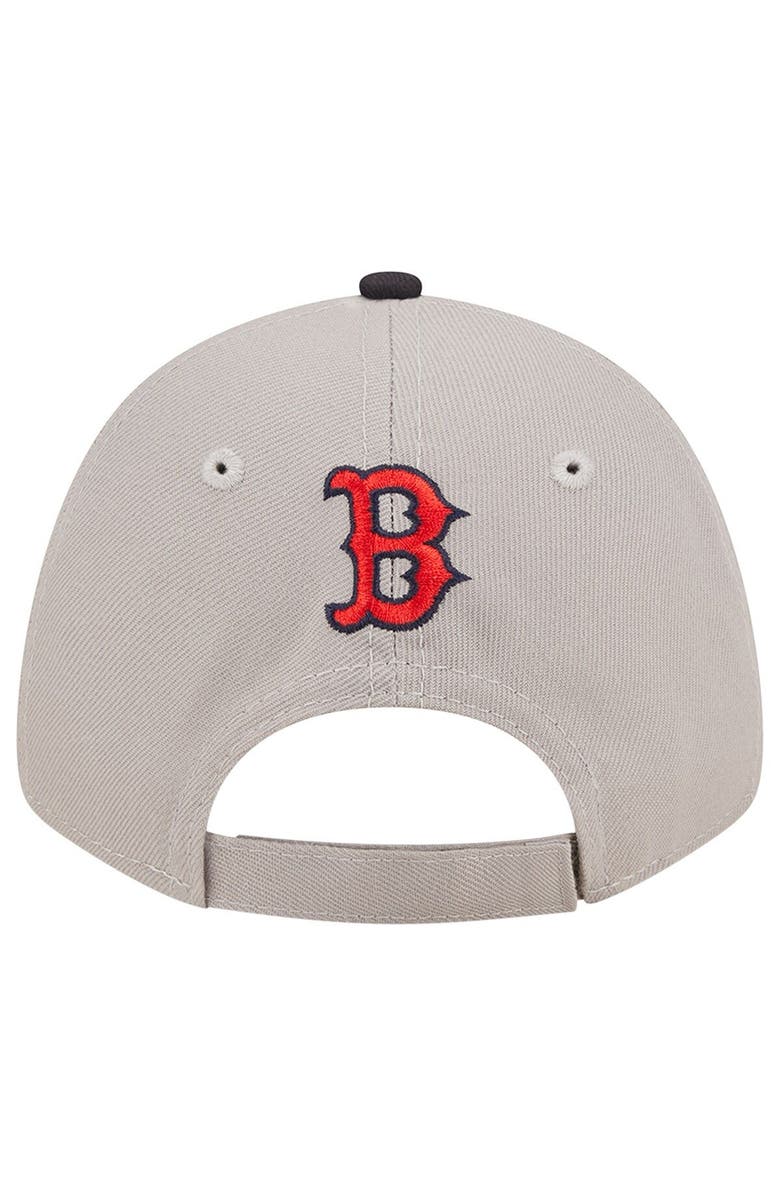 New Era Men's New Era Gray/Navy Boston Red Sox League 9FORTY Adjustable Hat, Alternate, color, 