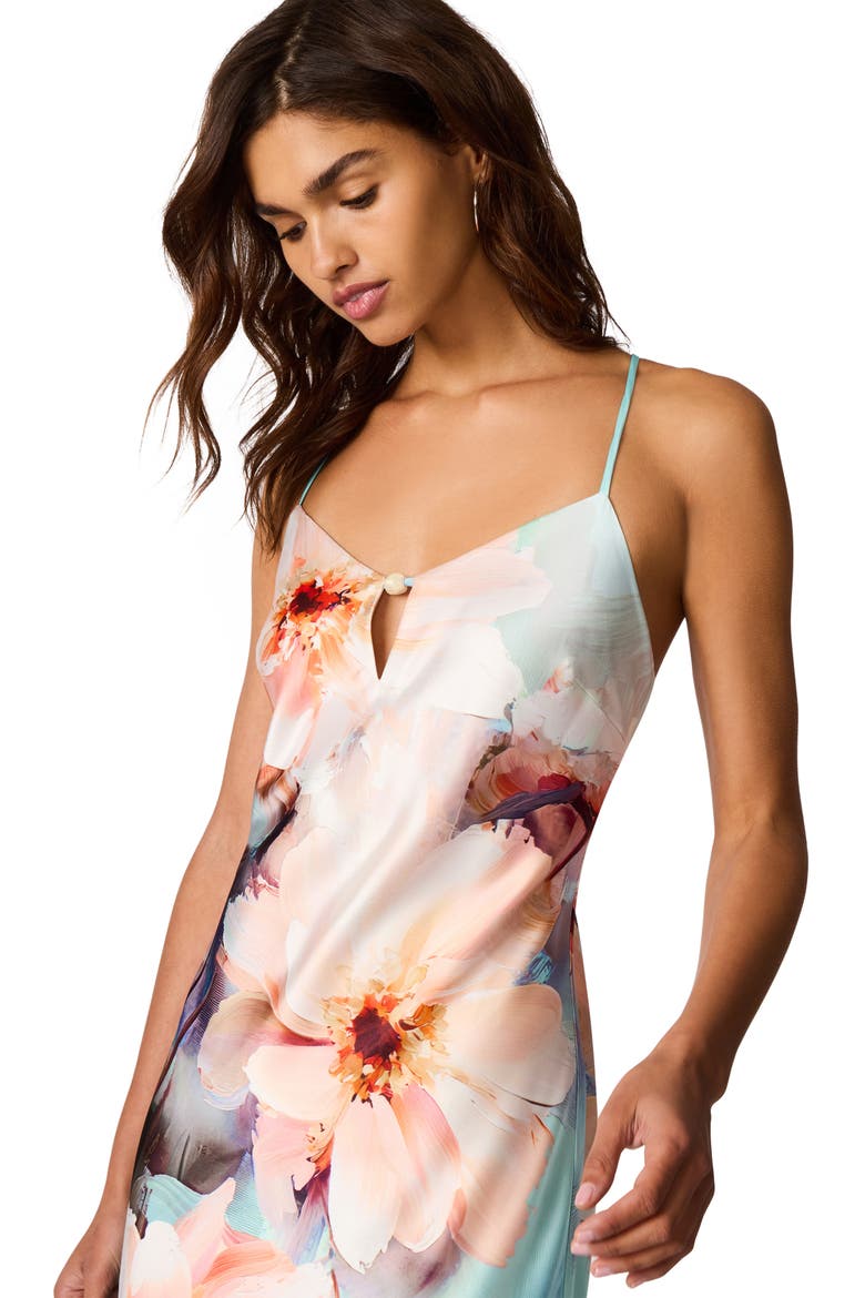 Gilette Floral Column Maxi Dress, Alternate, color, PETAL