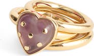 Madewell Polka-Dot Heart Stacking Ring