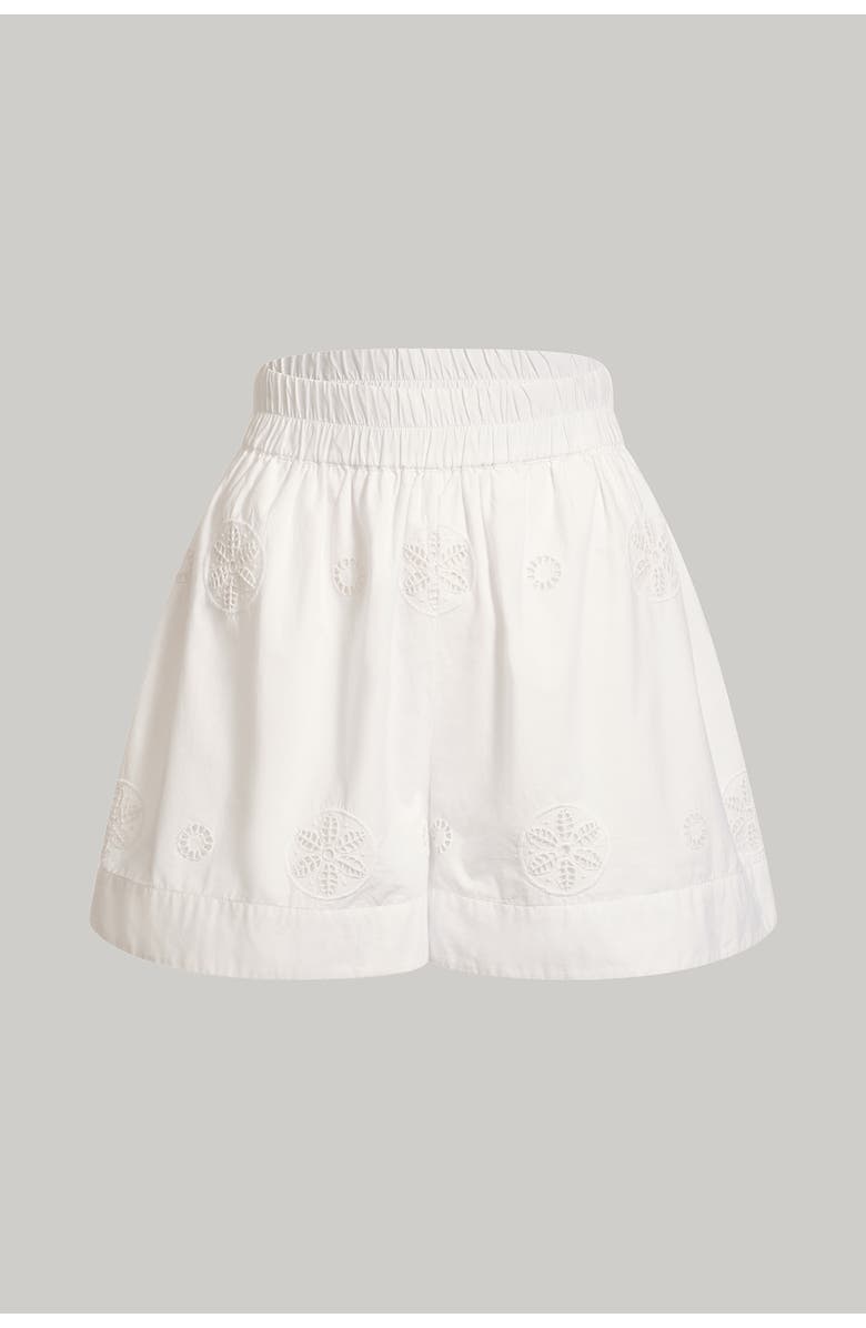 Merlette Antibes Eyelet Short, Main, color, White