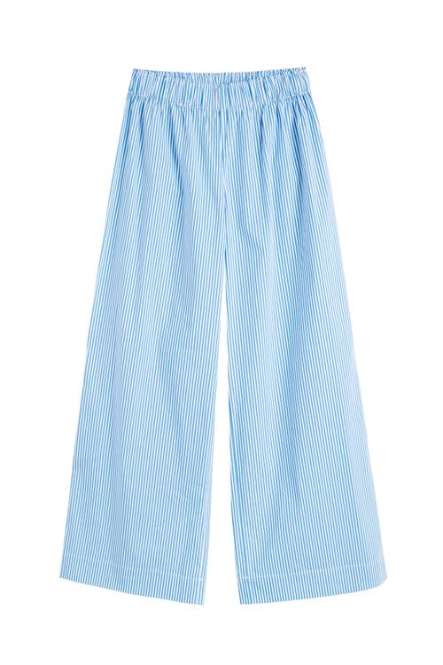 Chinti & Parker Snoopy Anchor Long Cotton Co-ord In Blue/white