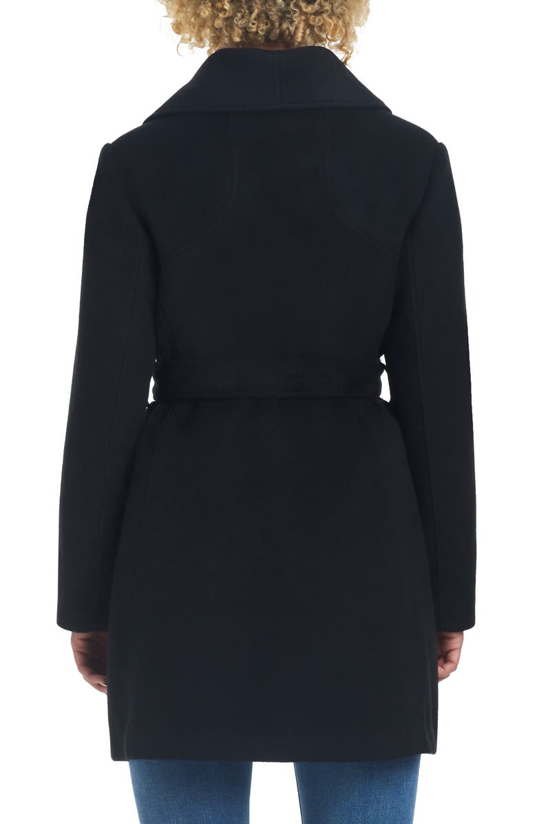 Vince Camuto Double Breasted Coat with Removable Faux Fur Collar, Alternate, color,