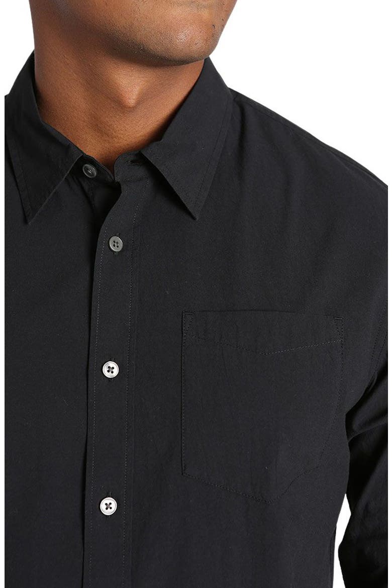 Paper Touch Classic Fit Button-Up Shirt, Alternate, color, BLACK