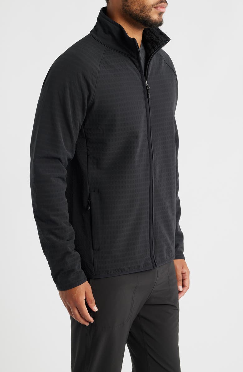 Free Fly Bonded Grid Fleece Zip Jacket, Alternate, color, Black