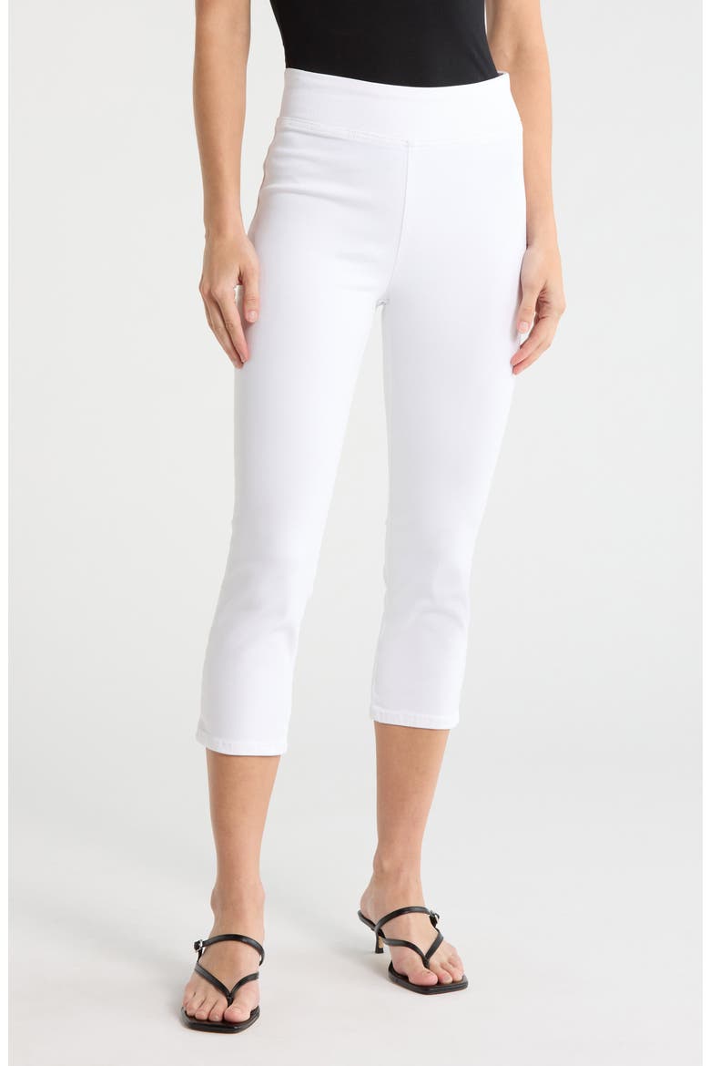Jetset Weekend Pull-On High Waist Capri Jeans, Main, color, WHITE