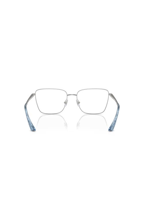 Jimmy Choo 55mm Rectangle Optical Glasses In Metallic
