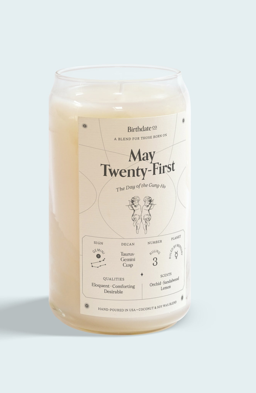 Birthdate Co. The May Birthday Candle In May 21st