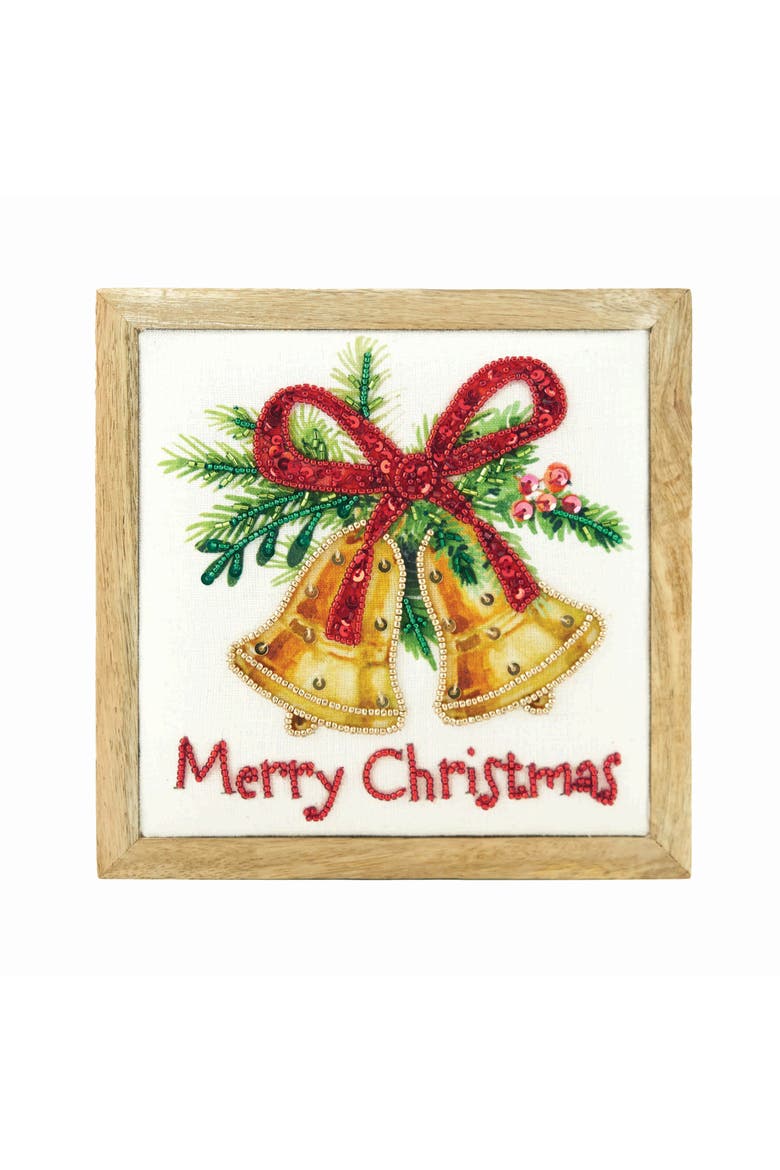 Embellished Bells Shelf Sitter Block, Main, color, Yellow