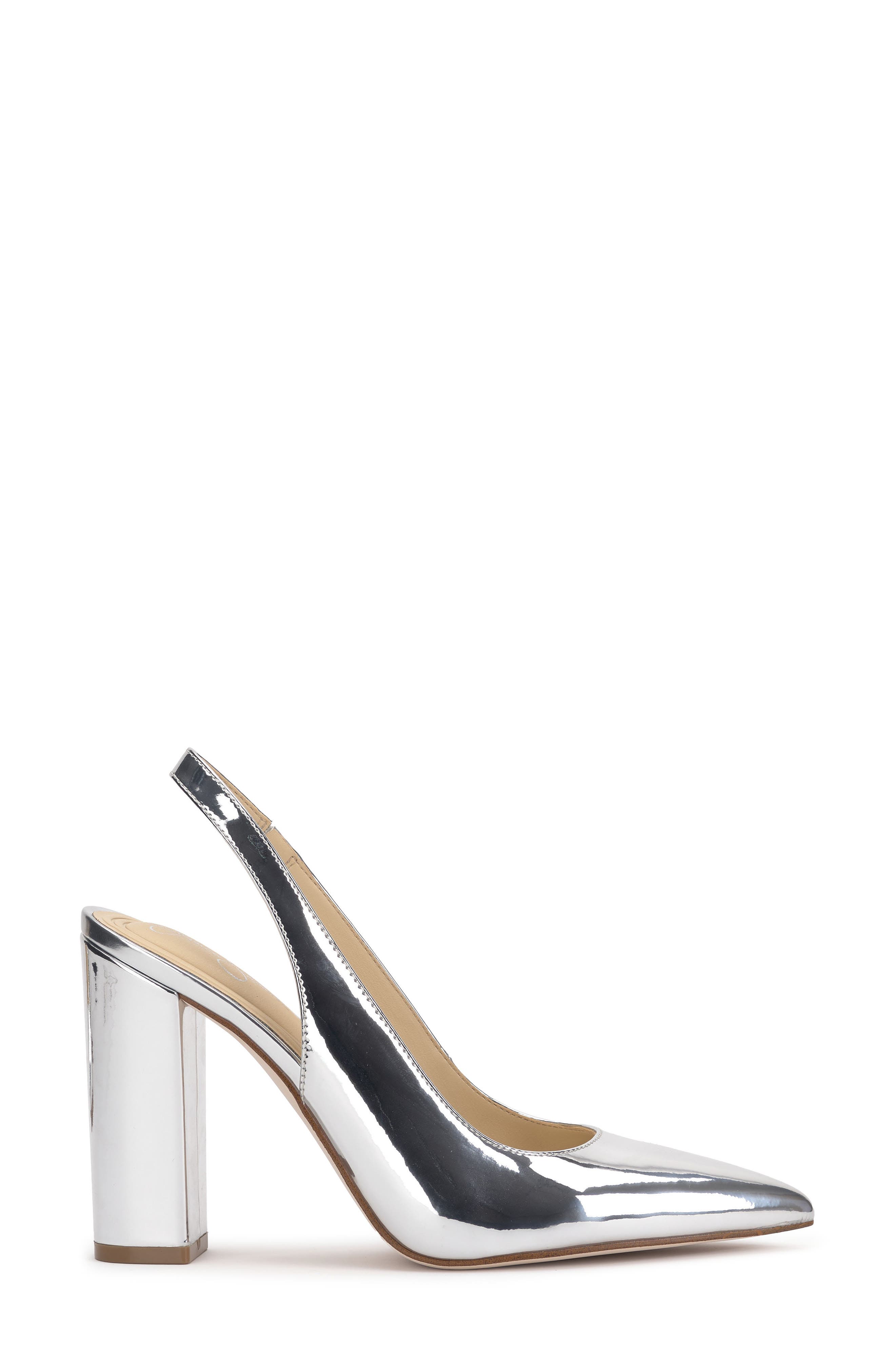 Noula Slingback Pointed Toe Pump, Alternate, color, SILVER