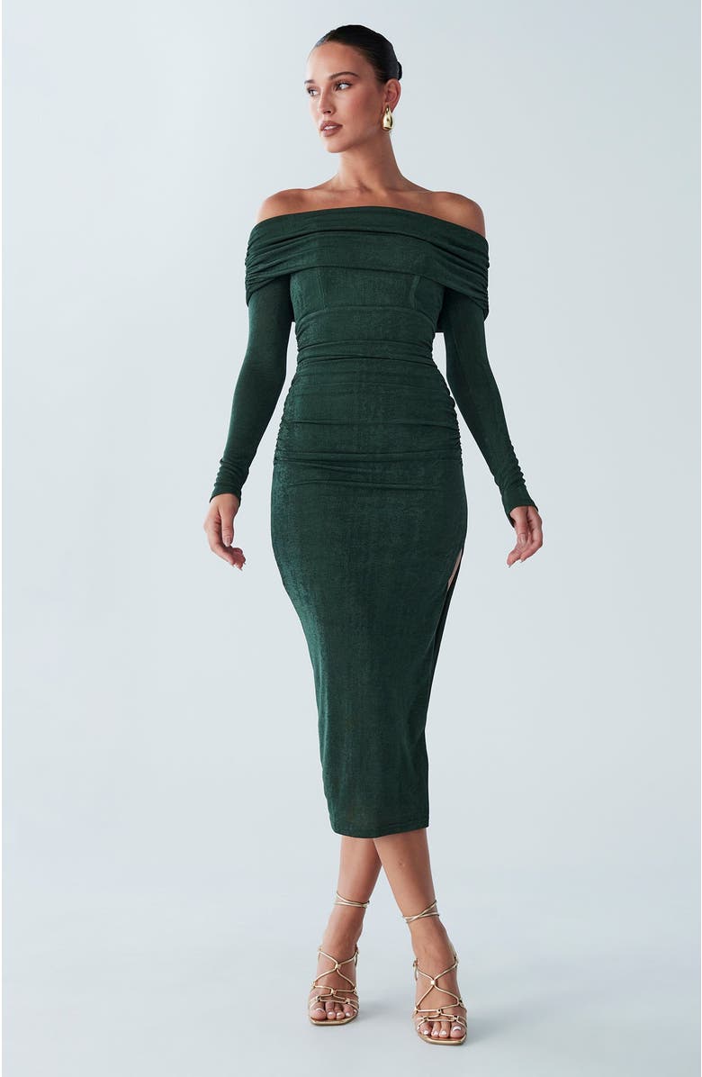 BWLDR Piedra Midi Dress, Alternate, color, Khaki