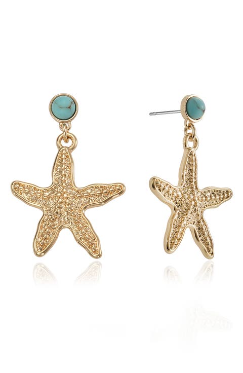 Starfish Drop Earrings
