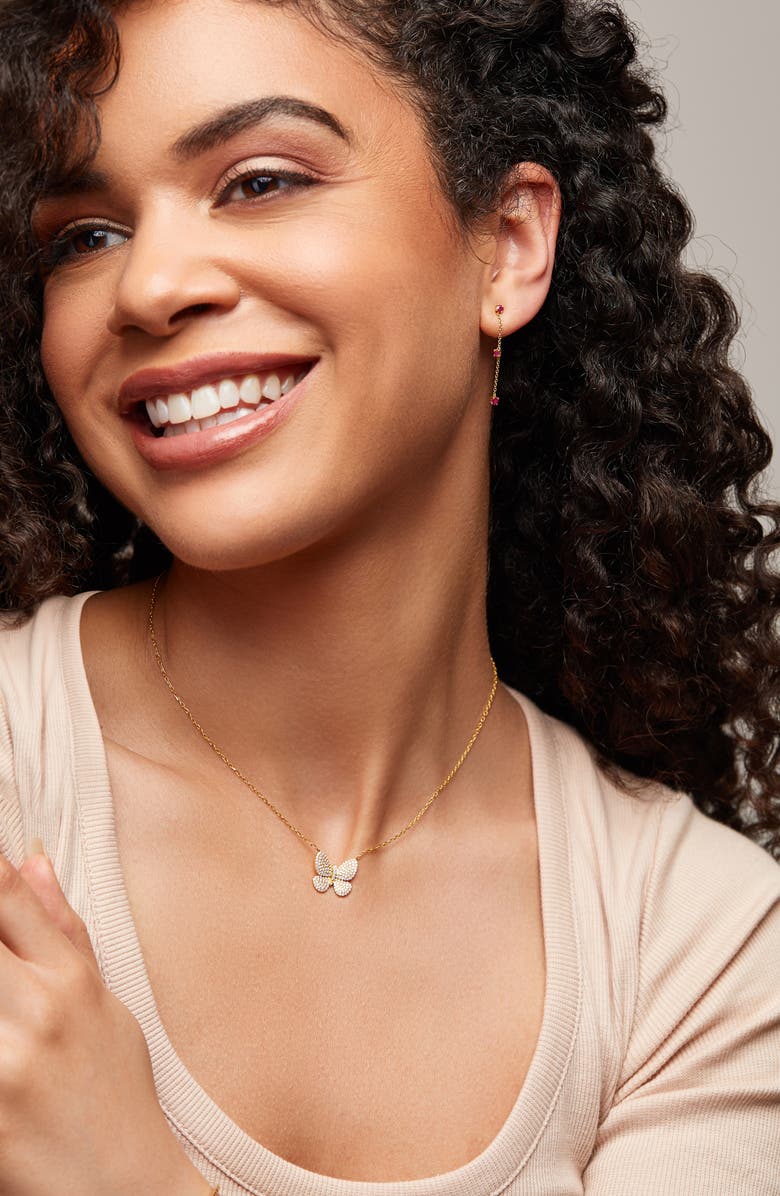 Bony Levy El Mar Ruby Linear Earrings, Alternate, color, 18K Yellow Gold