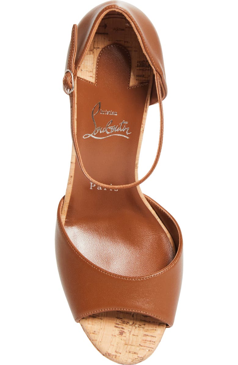 Christian Louboutin Sandaloo Cork Platform Sandal, Alternate, color, Cuoio/ Cuoio