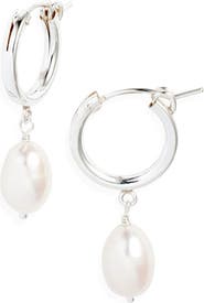 Set & Stones Adelle Keshi Pearl Hoop Earrings