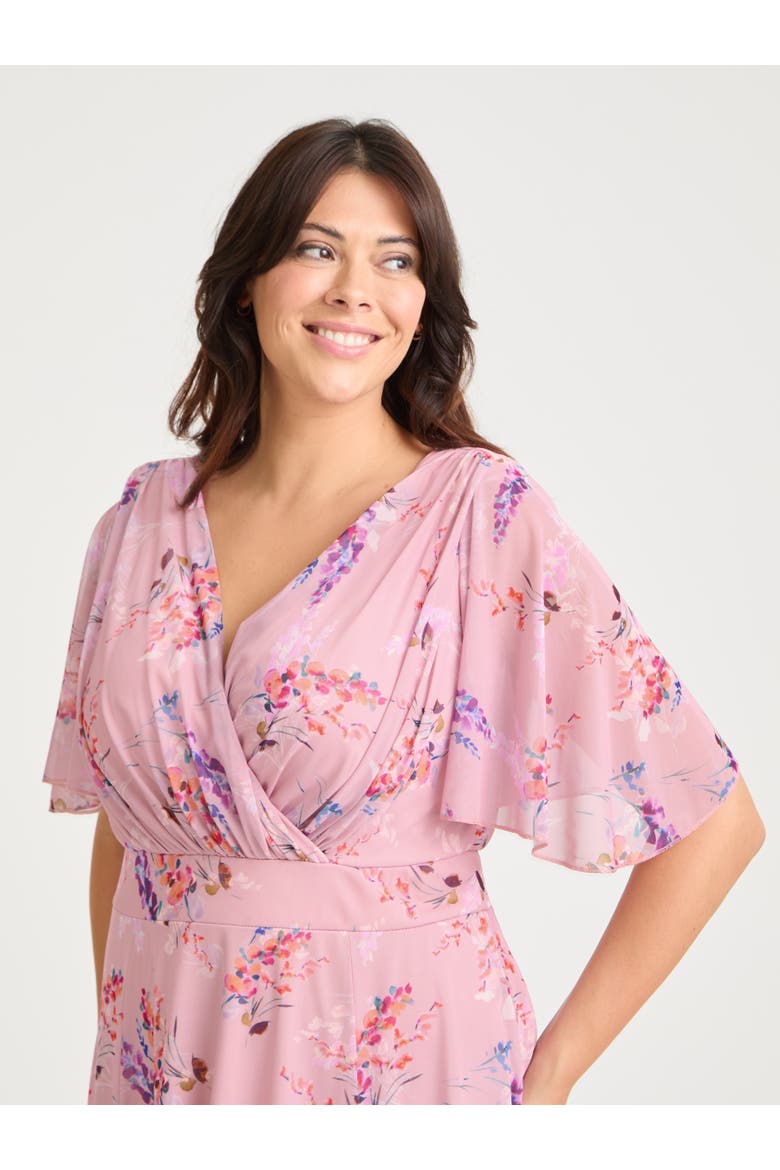 Julie Floral Hanky Hem Dress, Alternate, color, Pink Multi