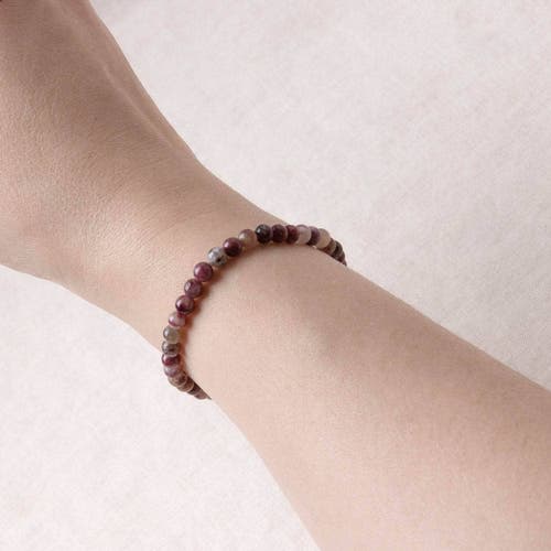 Tiny Rituals Natural Plum Blossom Tourmaline Energy Bracelet In Soft Purple