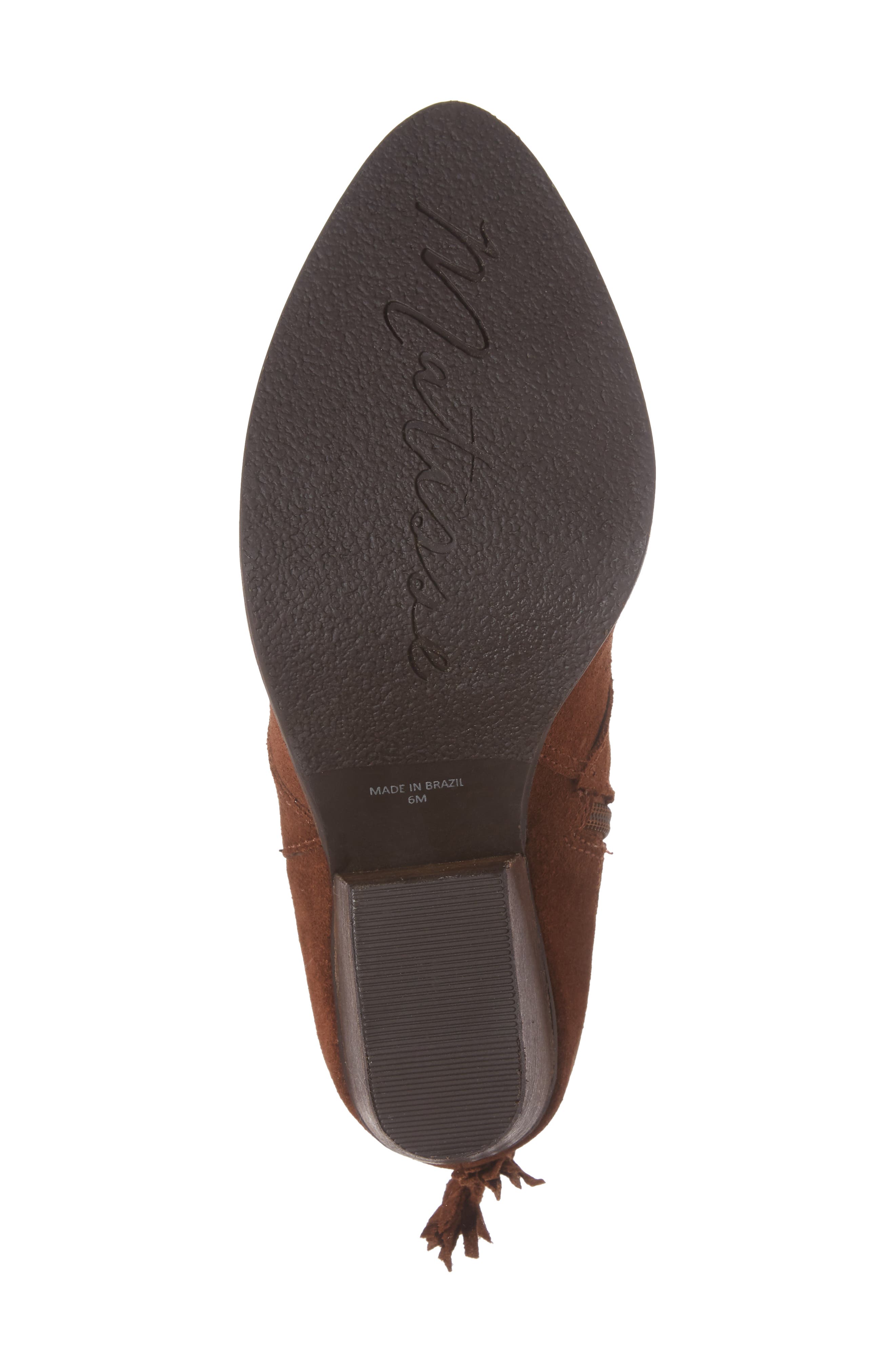 Laney Notched Heel Bootie, Alternate, color, COGNAC SUEDE