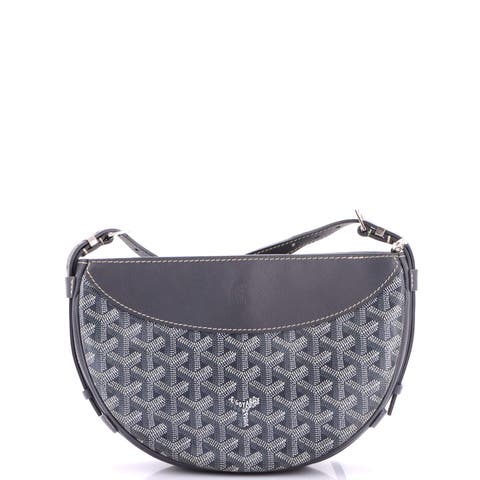 Hirondelle Shoulder Bag Coated Canvas and Leather