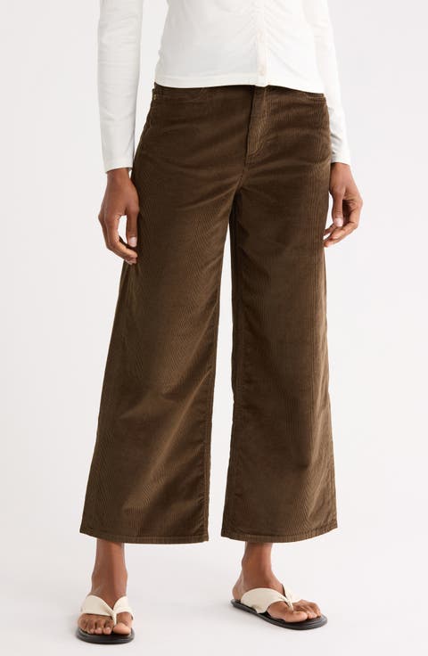 Andi High Waist Wide Leg Corduroy Pants