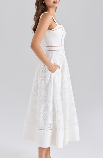 Ava Embroidered A-Line Dress