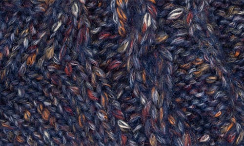 Muk Luks Cable Knit Sweater Crew Socks In Blue