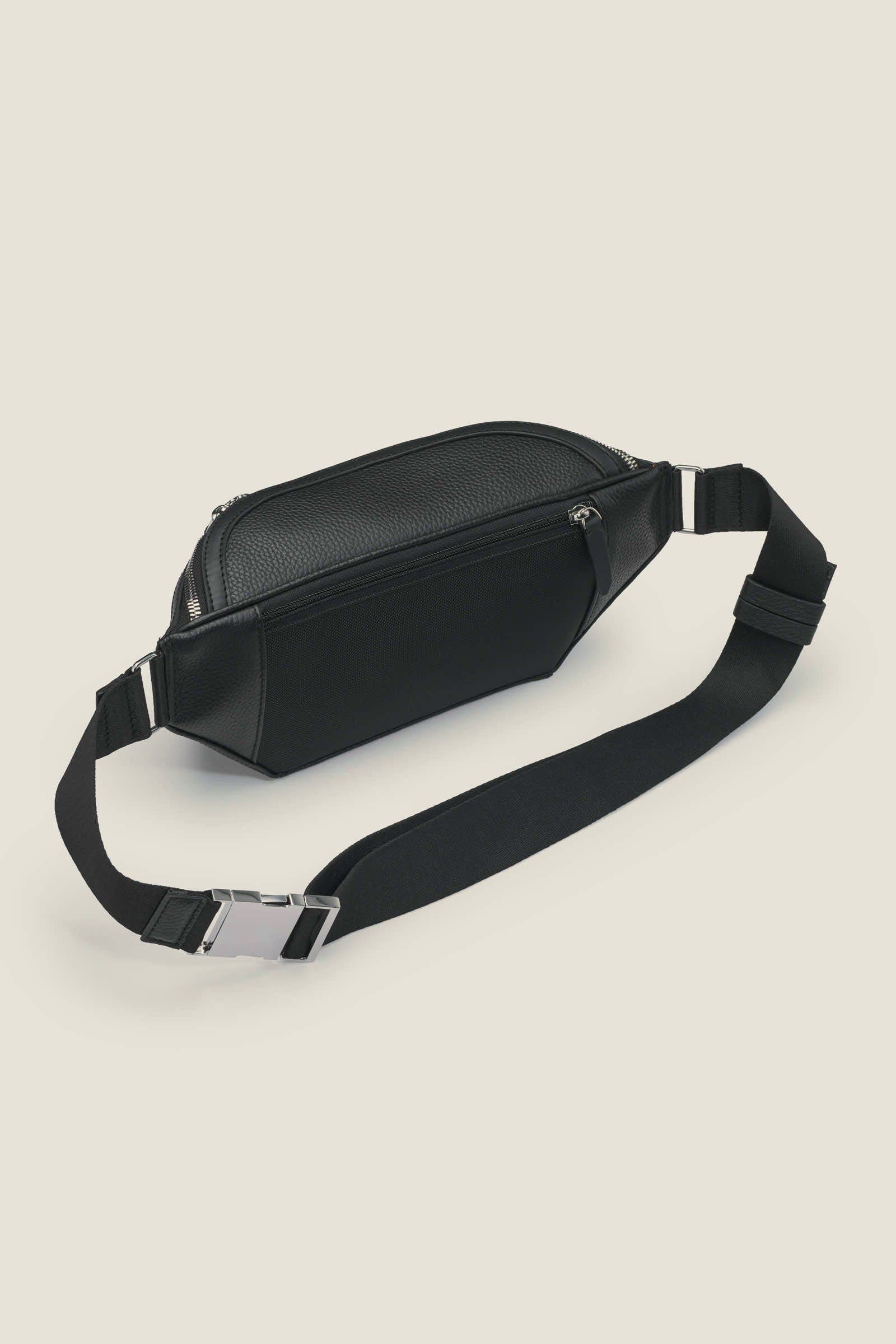 Alto Structured Leather Sling Bag, Alternate, color, Jet Black