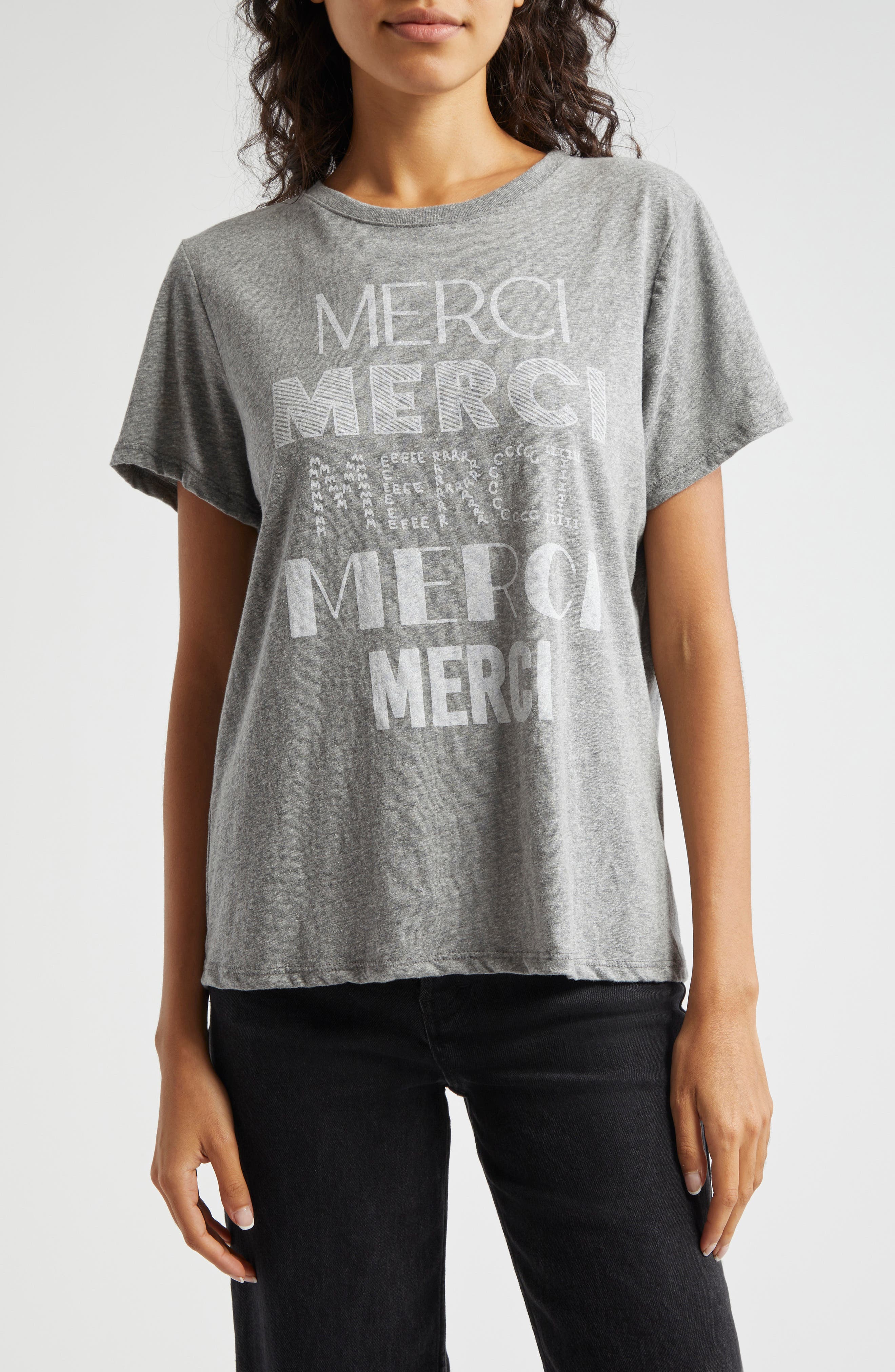 Cinq à Sept Multi Merci Cotton Graphic T-Shirt (Women) | Nordstromrack