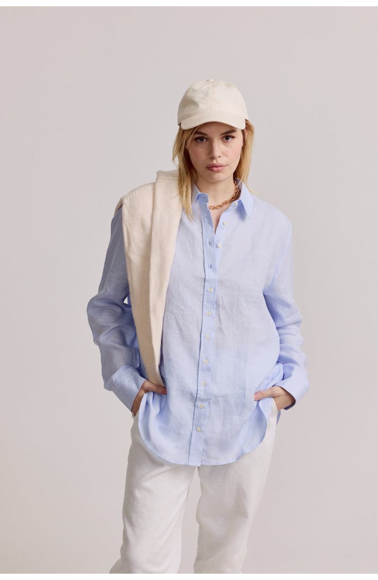 The Shirt by Rochelle Behrens The Washed Linen Shirt, Main, color, Light Blue