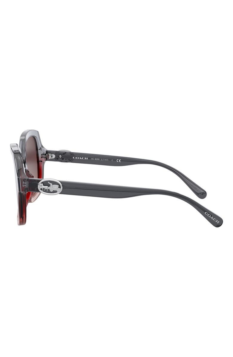COACH 56mm Gradient Square Sunglasses, Alternate, color, Grey