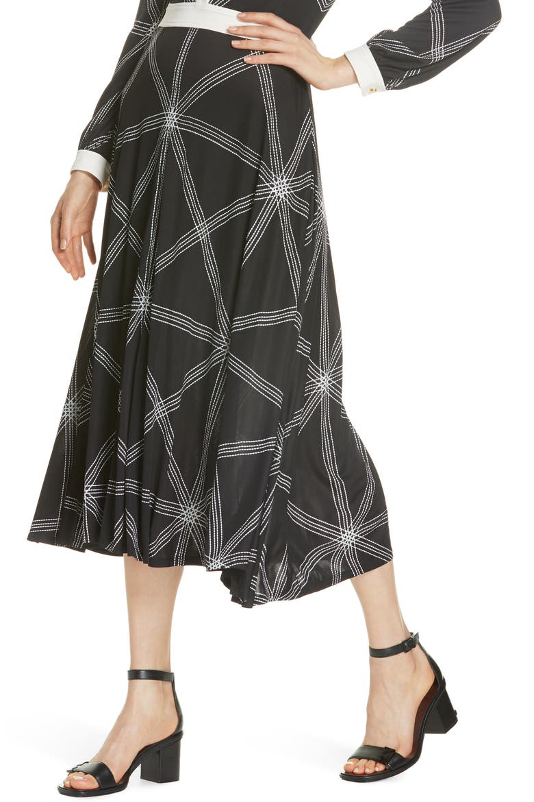Anja Midi Dress, Alternate, color, BLACK DIAMOND STITCH