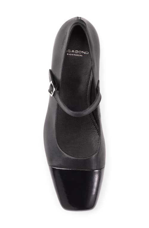 Vagabond Shoemakers Debbi Cap Toe Mary Jane In Black/black
