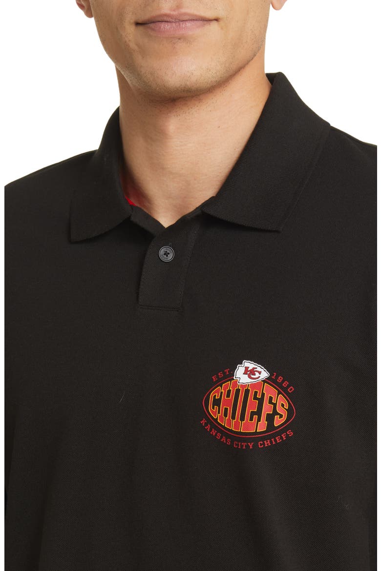 x NFL Patlong Long Sleeve Piqué Polo, Alternate, color, KANSAS CITY CHIEFS BLACK