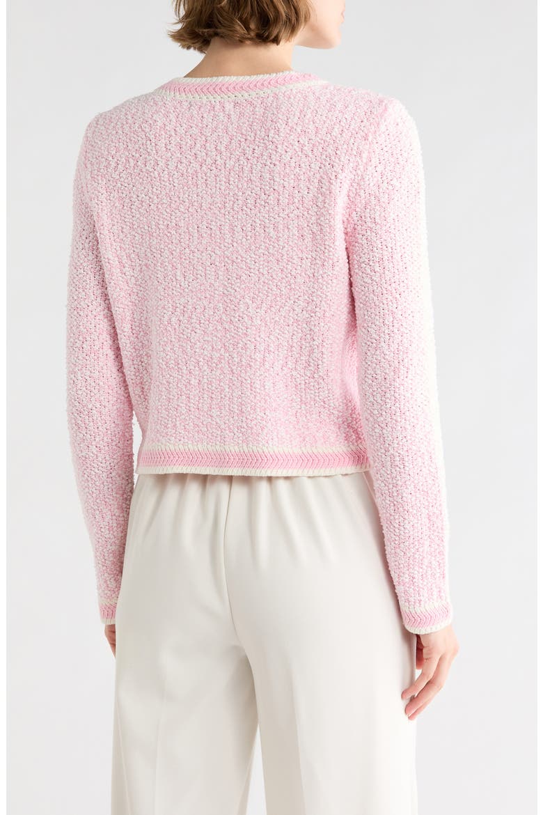 Bouclé Sweater Jacket, Alternate, color, ROSETTE COMBO