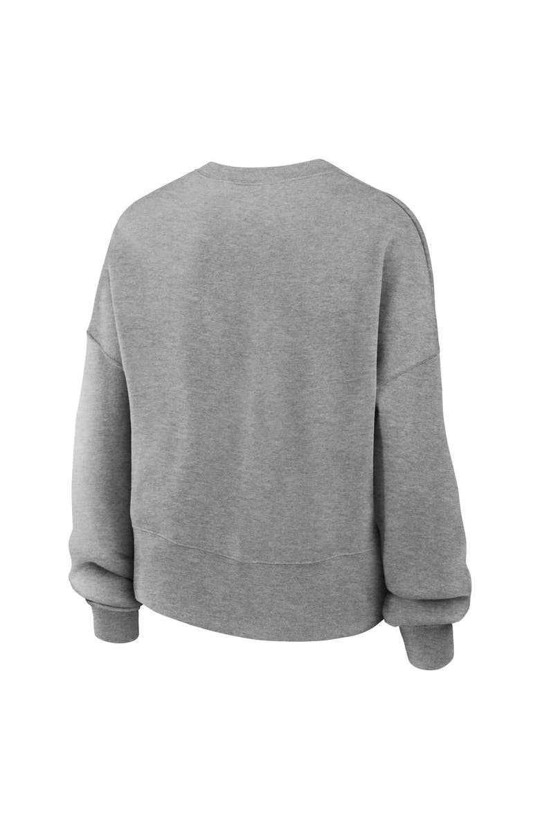 Nike Women's Nike Heather Gray West Virginia Mountaineers Oversized Legacy Classic Pullover Sweatshirt, Alternate, color, 