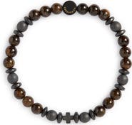 Caputo & Co. Men's Tiger's Eye Grounding Stretch Bracelet